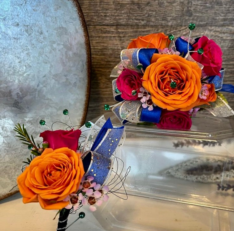 Custom Premium Corsage and Boutonnière Package