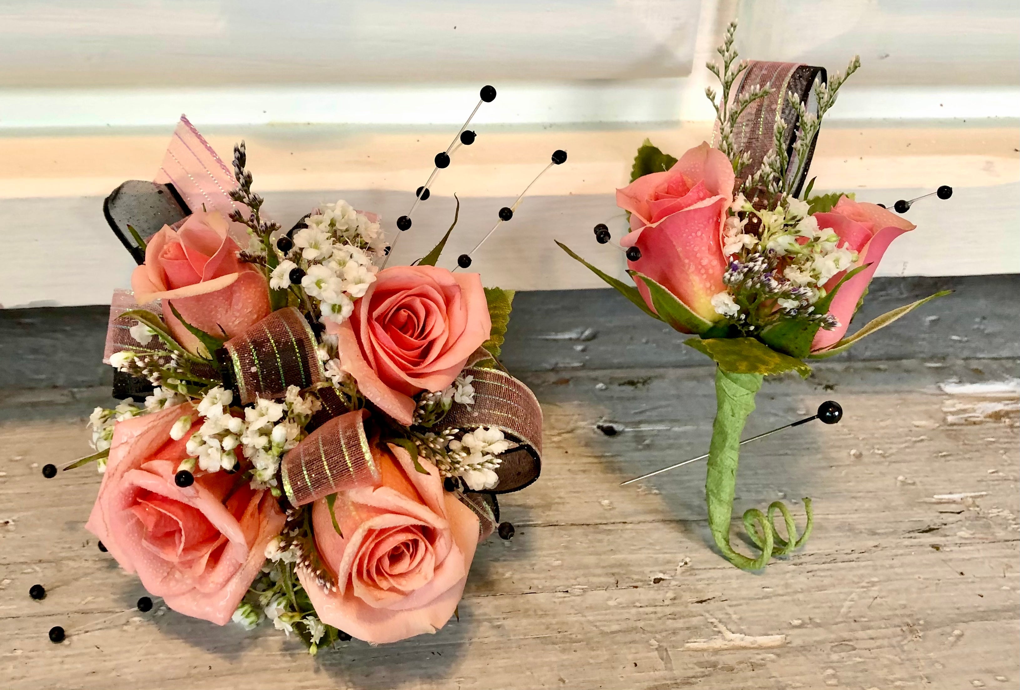 Custom Premium Corsage and Boutonnière Package