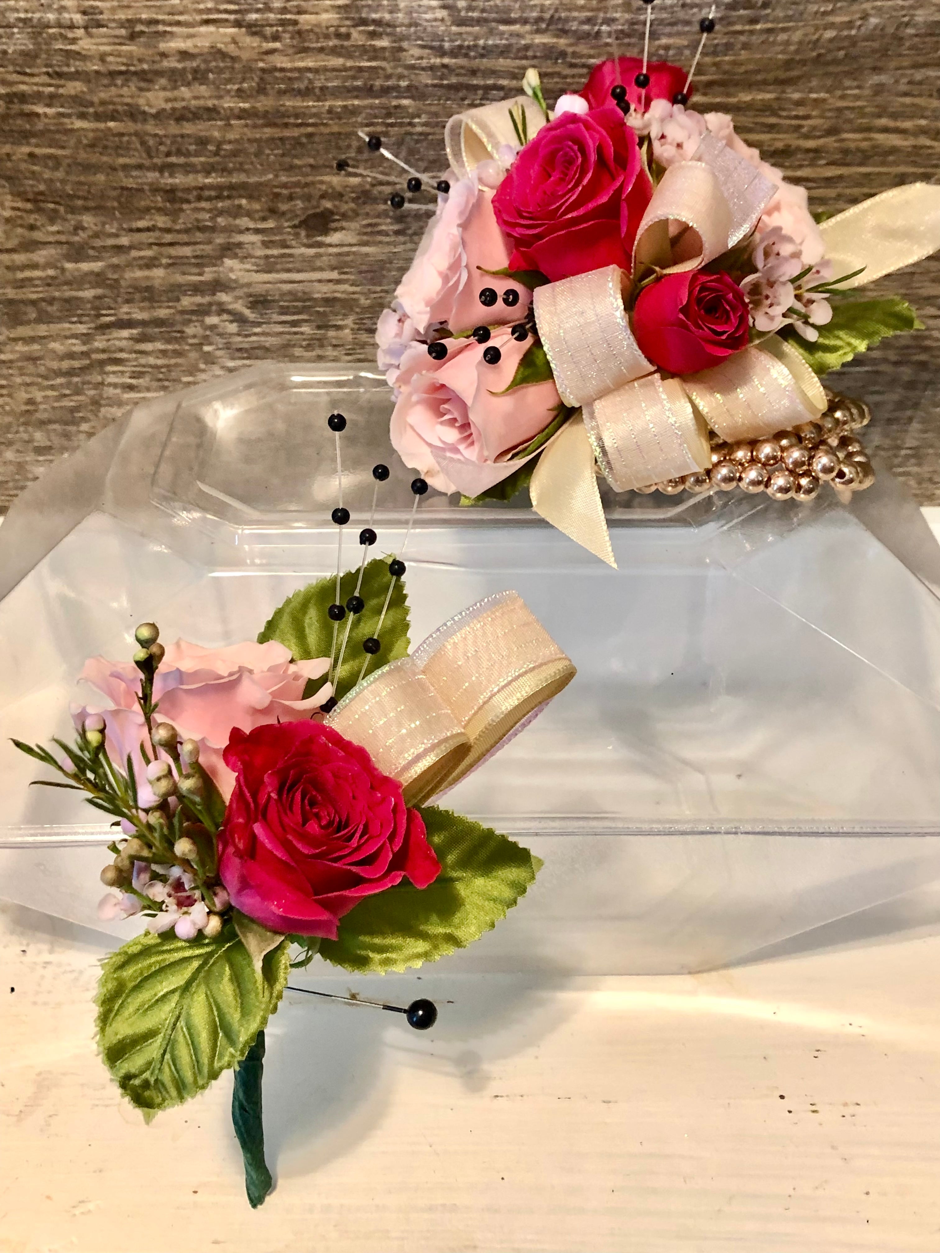 Custom Premium Corsage and Boutonnière Package