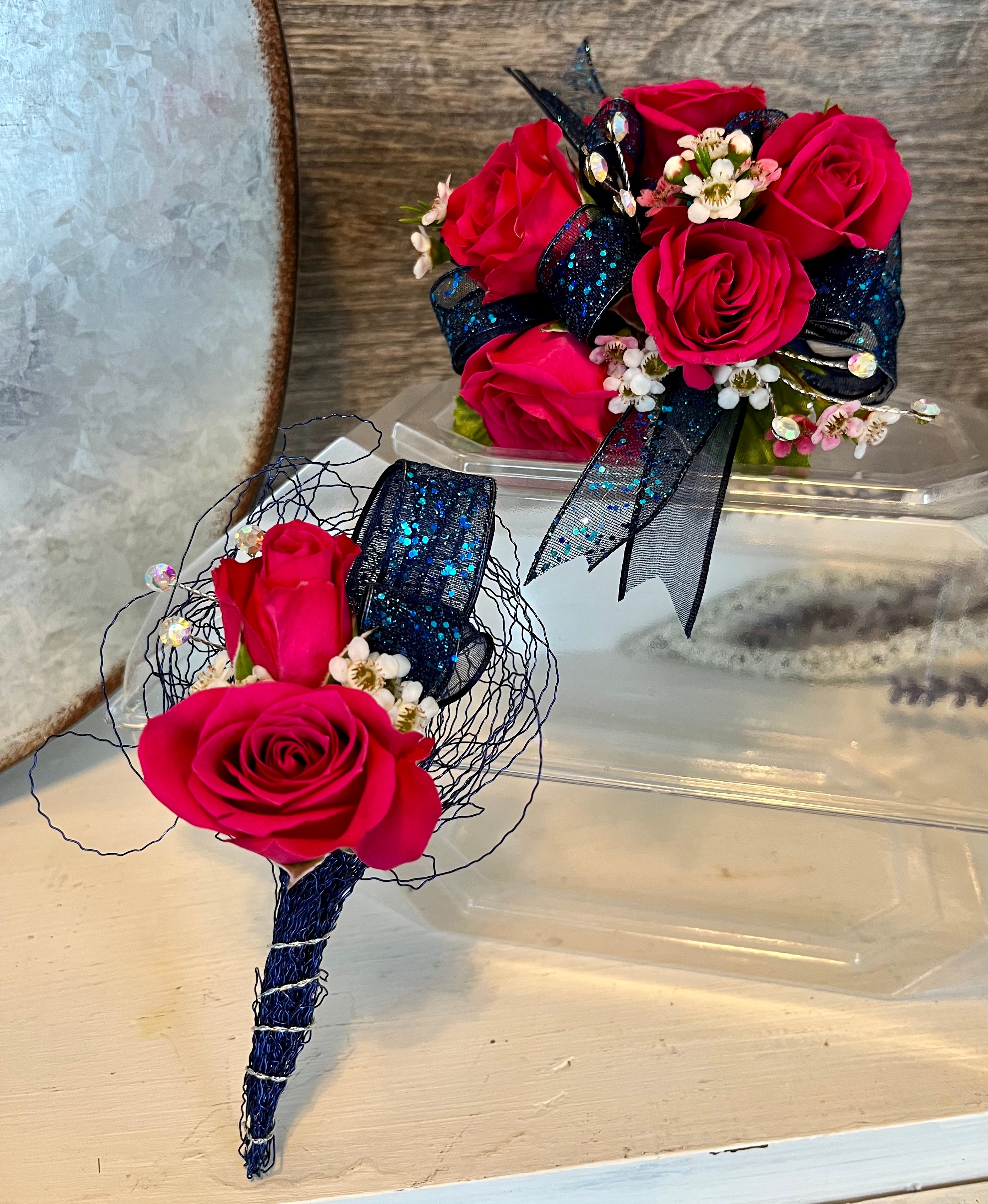 Custom Premium Corsage and Boutonnière Package