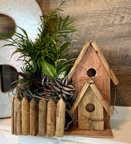 birdhouse succulent planter The Small Birdhouse Planter – Flowers By Evelyn