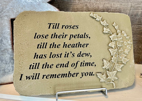 Memory Stone “Till roses lose”