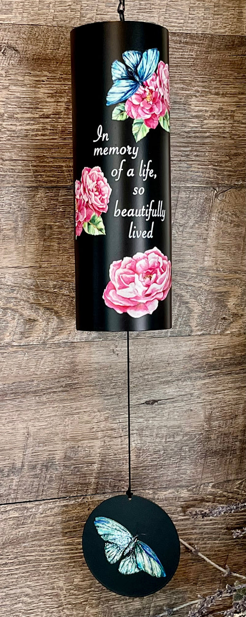 Blue Butterfly Wind Chime