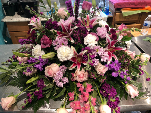 Lavender Dreams Casket Spray