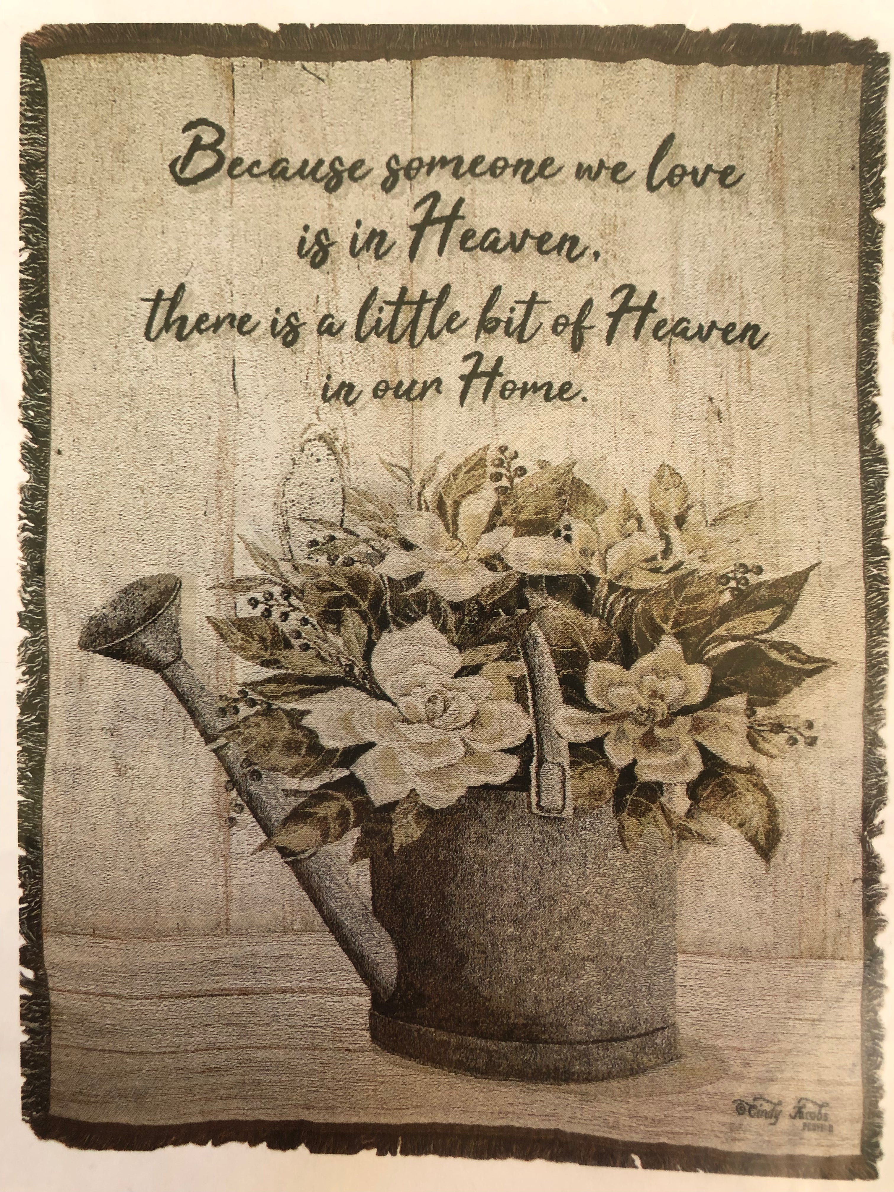 Watering Can Memorial Throw