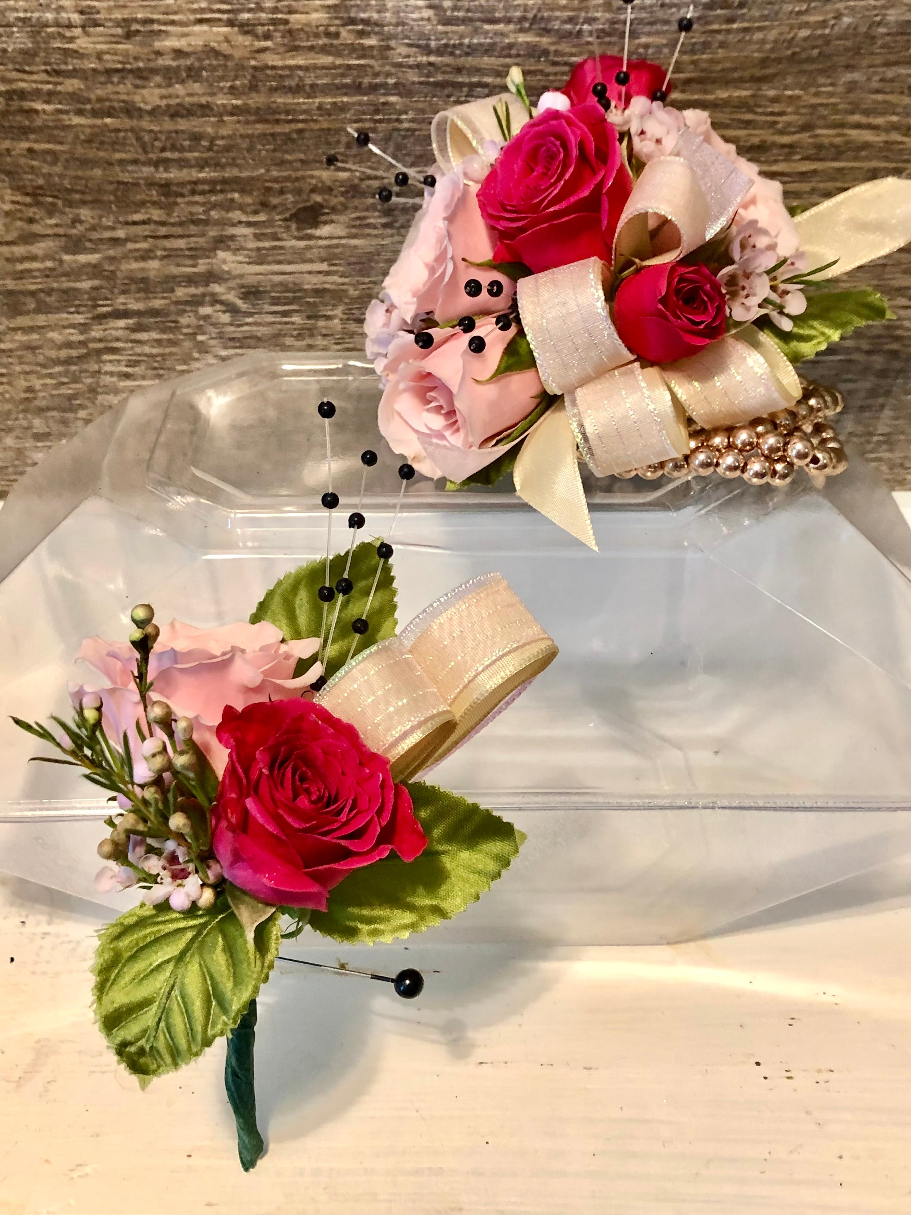 Custom Premium Corsage and Boutonnière Package
