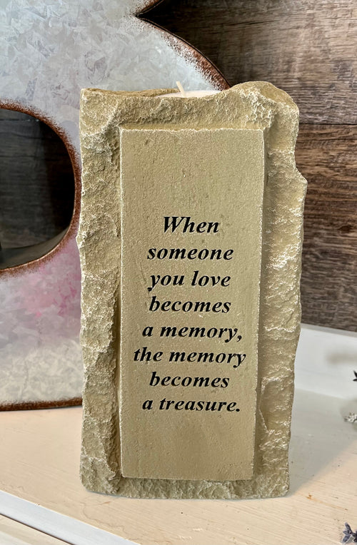 Lighted Memory Stone “When Someone You Love” Pillar