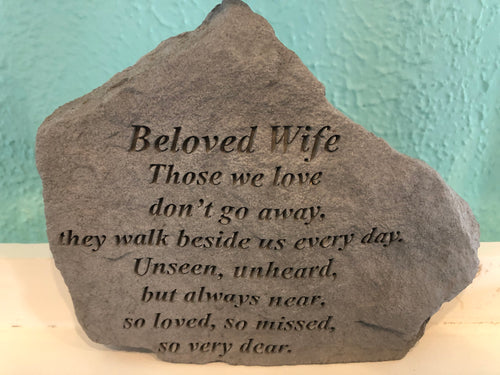 Memory Stone- (sm) “Beloved Wife”